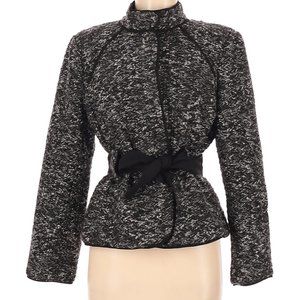 Sandro Tweed Tie Front Blazer